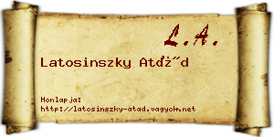 Latosinszky Atád névjegykártya